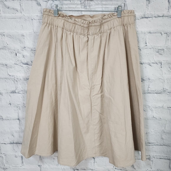 kancy kole knee length skirt Sz 2XL pockets waist string a line A7 - Picture 3 of 3